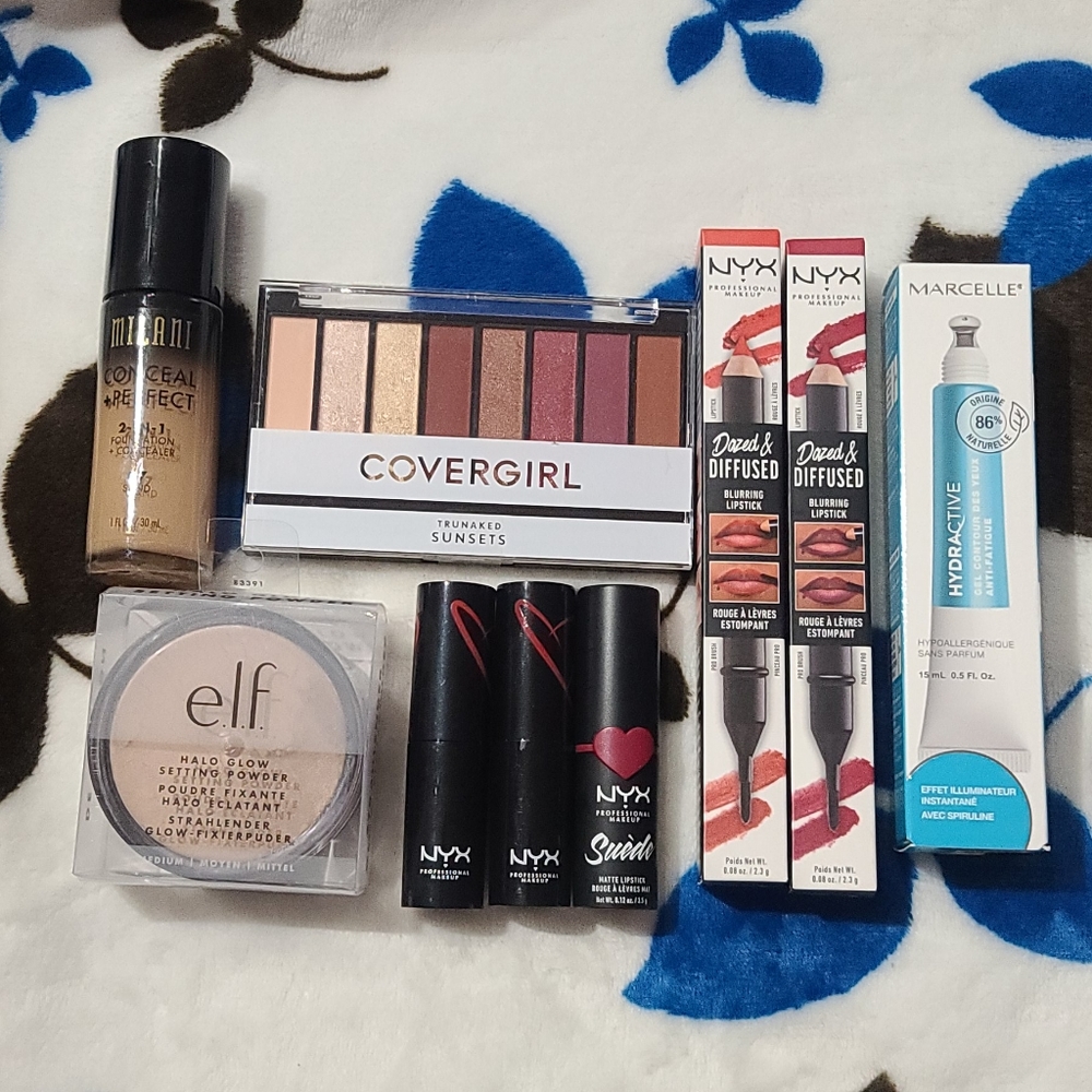 Nyx lipstick/2/1 Foundation/setting powder/eye sha